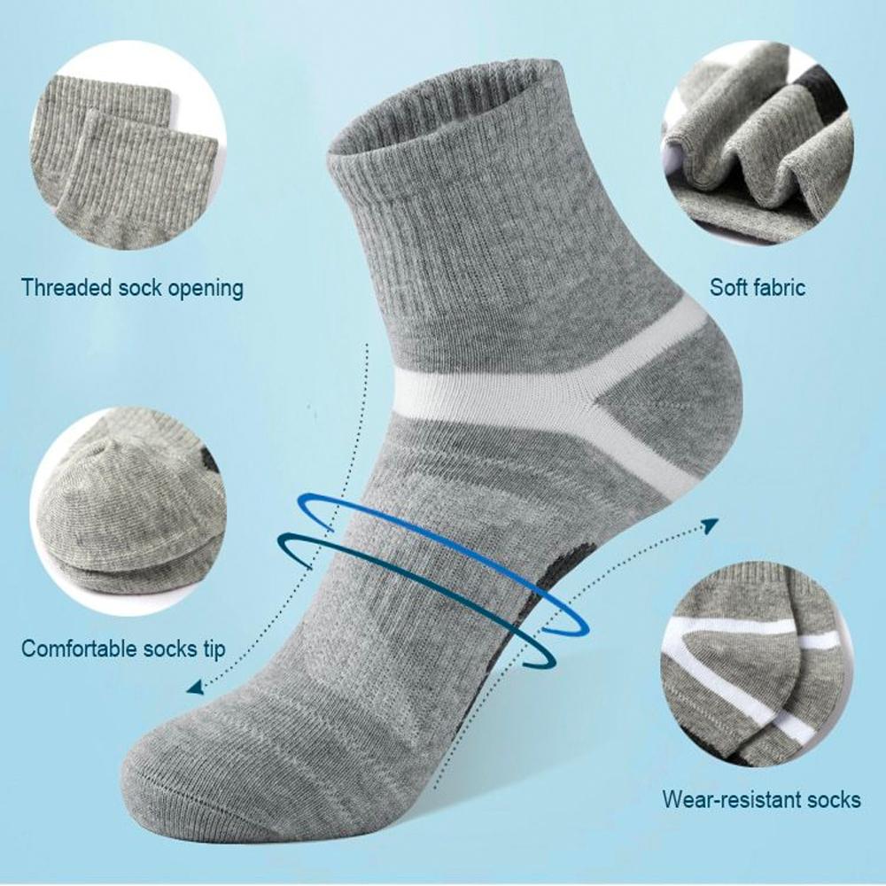 5Pairs/Lot High Quality Cotton New Autumn Men's Socks Running Winter Casual Breathable Active Socks Stripe Sport Socks EUR38-45