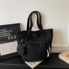 Women's Large Corduroy Tote - Summer 2026 Casual Bucket Shoulder Bag