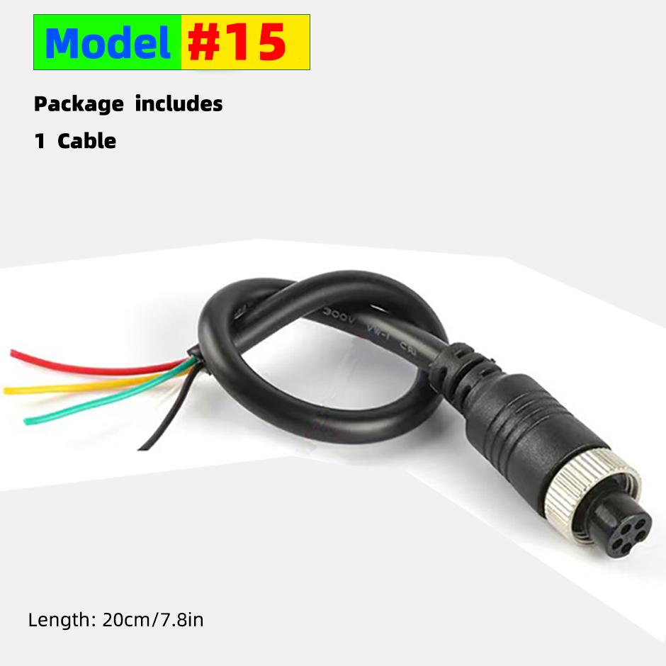 

4 Pin Aviation Signal Cable Male or Female Plug GX12 M12 for Rear View Car Backup Camera/ DVR Video & CCTV Monitor & Subwoofer