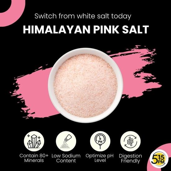 5:15PM Sel Rose de l'Himalaya 1Kg | Sel Rose 100% Pur avec Oligo-Éléments Naturels Sel Gemme de l'Himalaya de Qualité Gourmet Pour une Cuisine Saine
