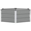 Plant Pot Light Grey 129 X 129 X 45 Cm Steel