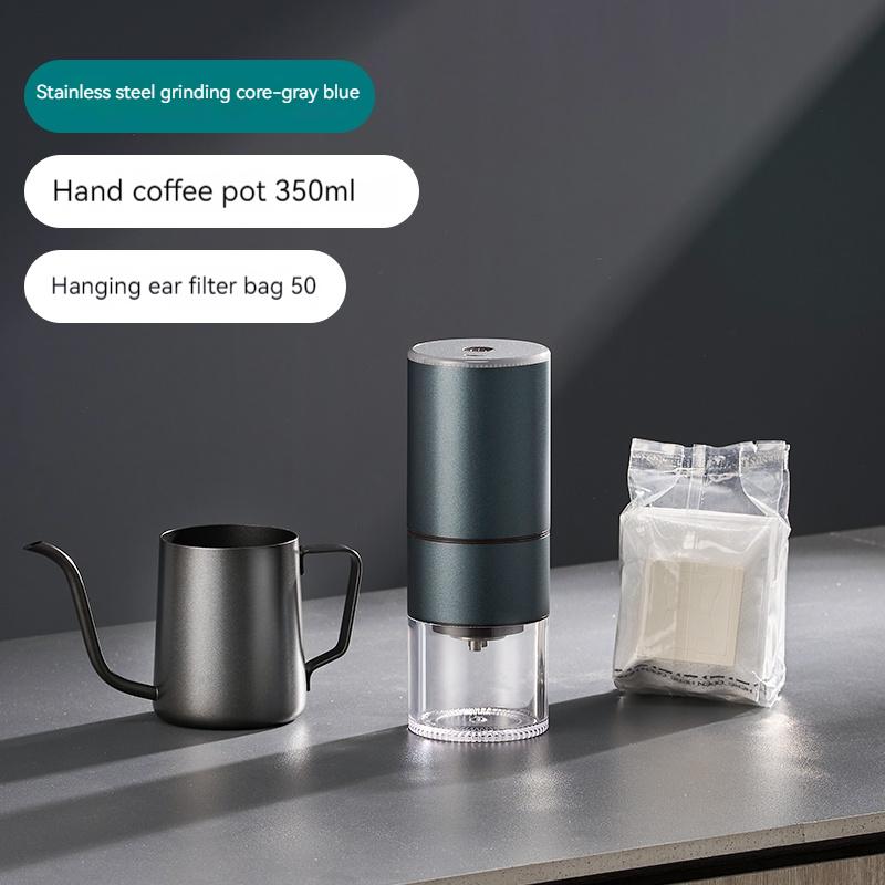 Electric Bean Grinder Stainless Steel Core Portable Bean Grinder Portable Grinder Coffee Set Filter Bag Filter Cup