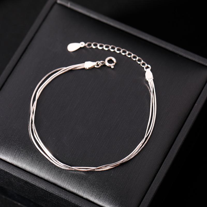 Three-layer Bracelet Female Ins Light Luxury Niche Design Sense Multi-layer Jewelry Student Personalized Commuting Jewelry