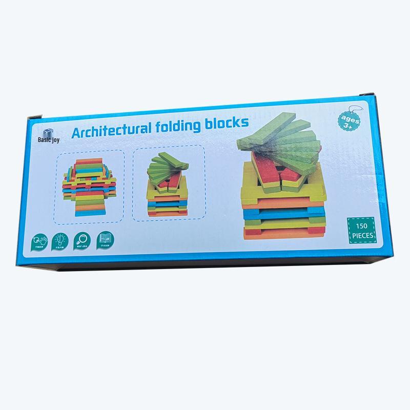 100-Piece Archimedes Blocks Set for Creative Building - Natural Wood Toy for 3+ Years