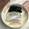 1 Stück Neue schwarze und weiße Katze Kratzspange, niedliche Katze mit großen Augen, Punkt-Diamant hoher Pferdeschwanz Haarspange, Tierhaarspange, Haiklammer