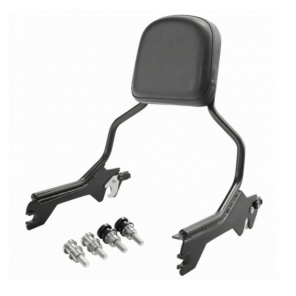 Motorcycle Backrest with Pad Sturdy Passenger Metal Frame