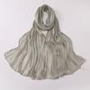 Ethnic Line Rhinestone Long Gauze Malay Headscarf Shiny Scarf