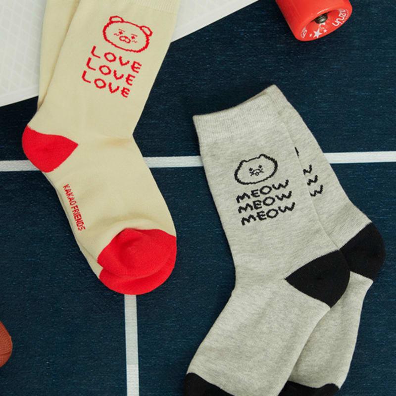 Kakao Friends Fluffy Daily Socks_Chunshik