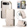 Crossbody Long Lanyard Diamond Pattern Leather Case for Google Pixel 11 Pro XL 10 9 8 7 6A Shockproof Book Stand Slim Cover