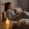 Christmas Party Table Centerpieces Tree Shaped Flameless LED Candles, Battery Operated Flickering Candle Dorm Room Bedside Lights Light, Holiday