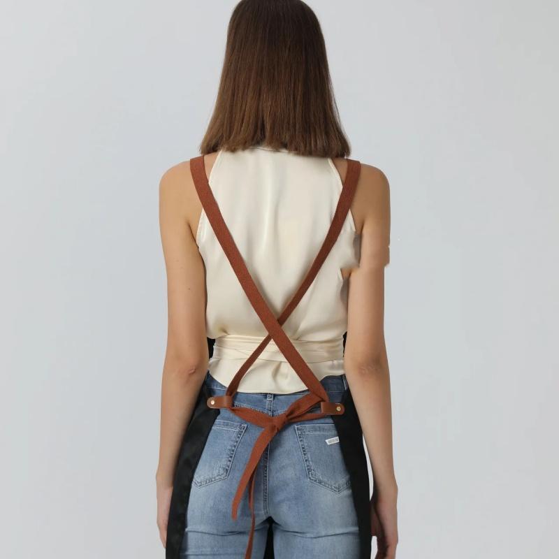 Neue modische Küchenschürzen für Frauen und Männer, Koch-Arbeitsschürze für Grill, Restaurant, Bar, Geschäft, Café, Beauty-Nails-Studios, Uniform