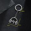 Heartbeat Soundwave Earphone Keychain with Stainless Steel Pendant