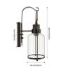 Vintage Industrial Wall Lamp Rust Iron Glass Shade for Bedroom Living Room Bar Cafe Indoor Lighting E26 E27 Base