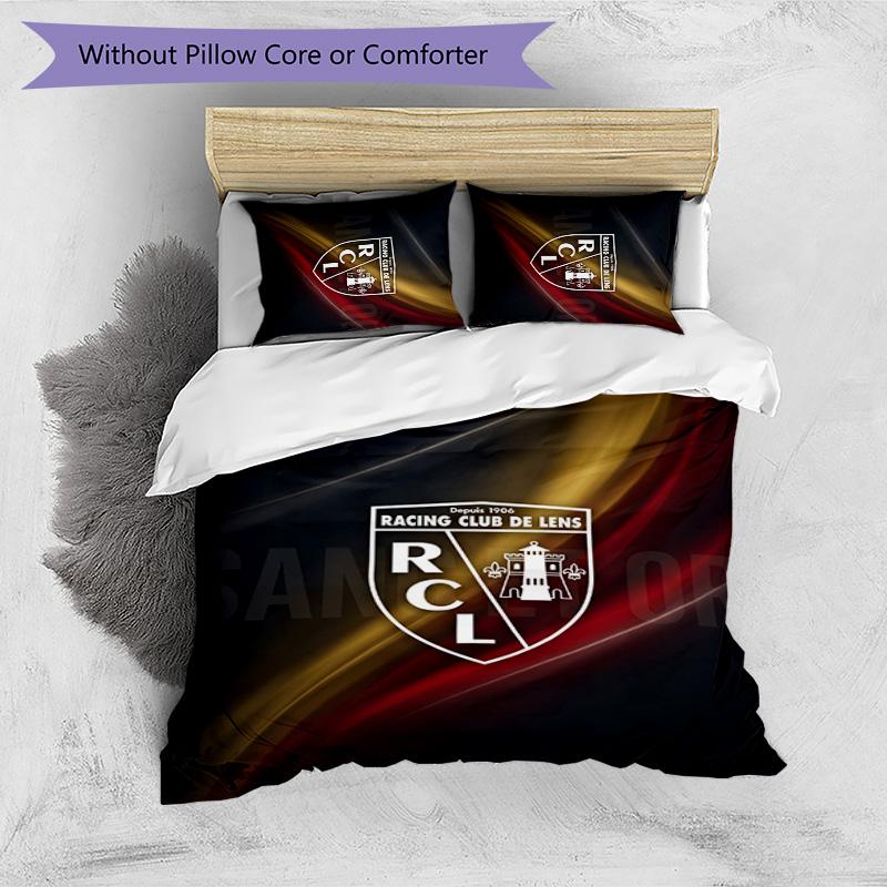 Lens FC Printed 3PCS Bedding Set Breathable Duvet Cover with Pillowcases Decorative Bed Linen for Bedroom Home