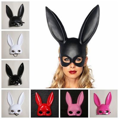 Rabbit Ears Bunny Mask Sexy Masquerade Party Cosplay Fun Face Long  Halloween