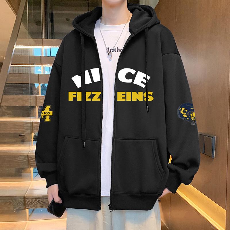

Men s Loose Fit Hooded Cardigan - Trendy American Style, Autumn/Winter 2025 Collection 4XL