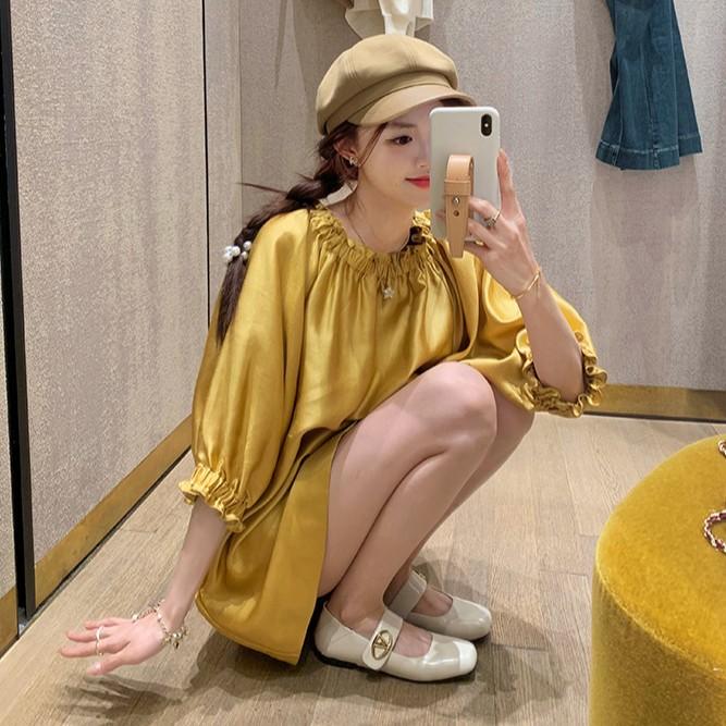 Sheepskin Version~ French Retro Leather Shoes Square Head Velcro Mary Jane Shoes Women's Shallow Mouth Flat Bottom Commuter Shoes