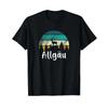 Allgäu Souvenir Homeland Holiday Mountains Forest Deer T Shirt Vintage Washed Fashion Top For Everyday Wear Comfortable