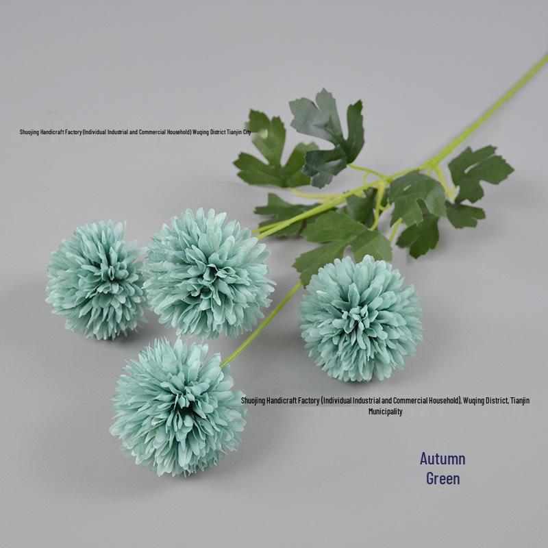 4-Head Artificial Chrysanthemum Stem for Wedding and Indoor Decoration