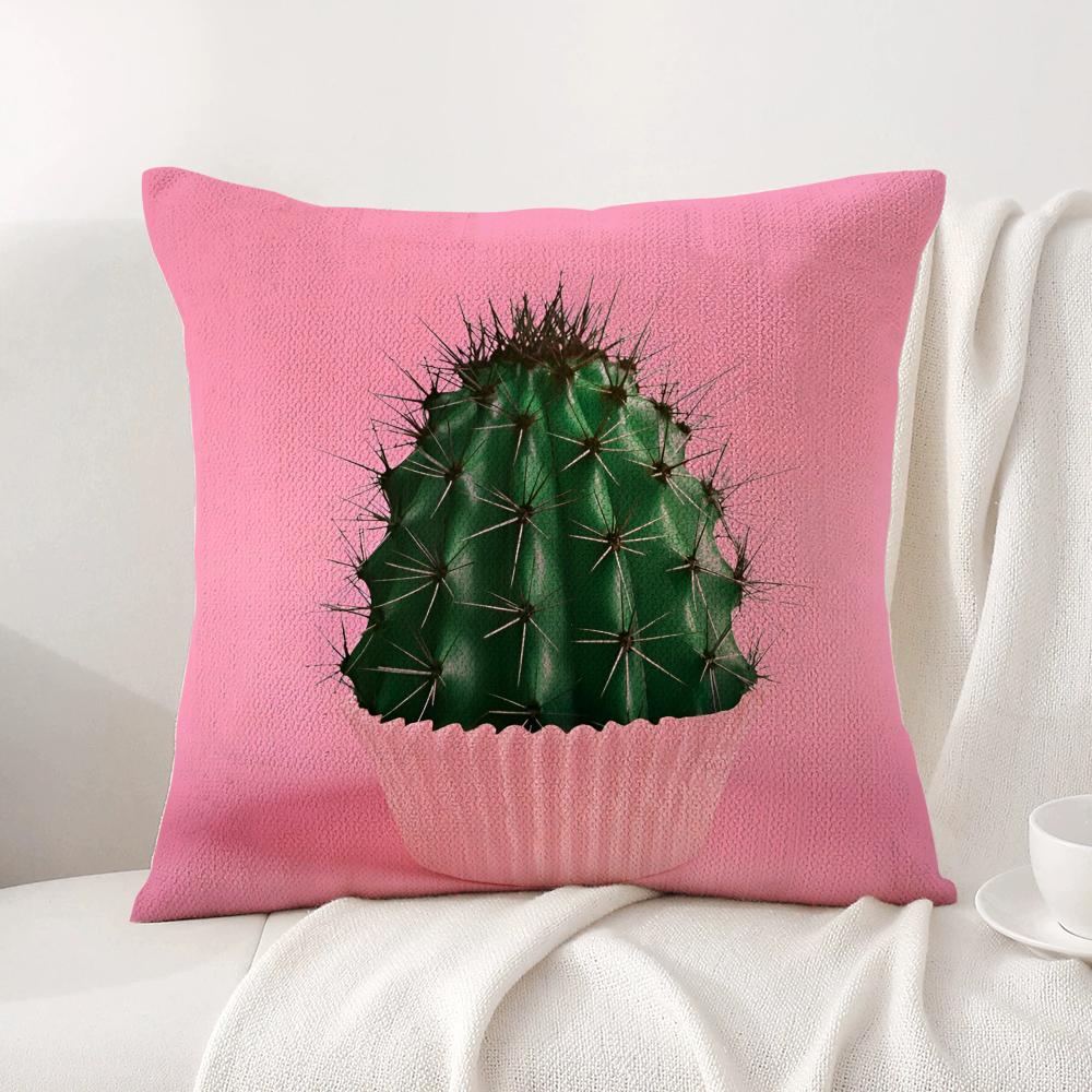 Tropical Plant Fruits Pillow Case Natural Linen Organic Fabric Double-Sided Printing Breathable Perfect For Home Decor