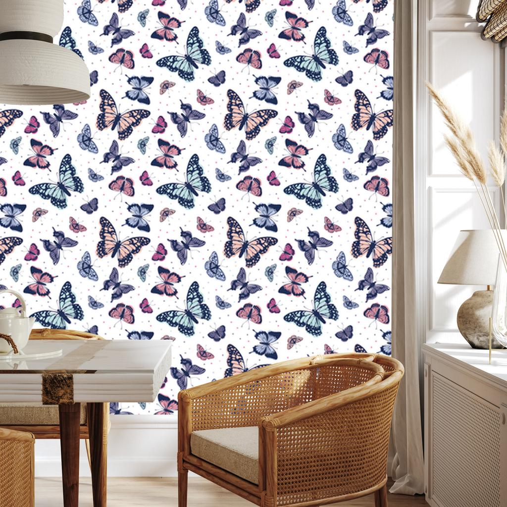 Beautiful Butterflies Wallpaper for Living Room and Bedroom 50x1000