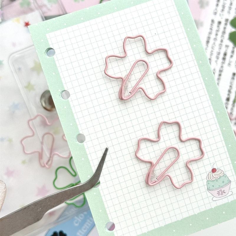 10Pcs Cute Simple Cloud-shaped Paperclips Girl Photo Memo Binder Clip Bookmark Reading Index Tab School Office Binding Supplies