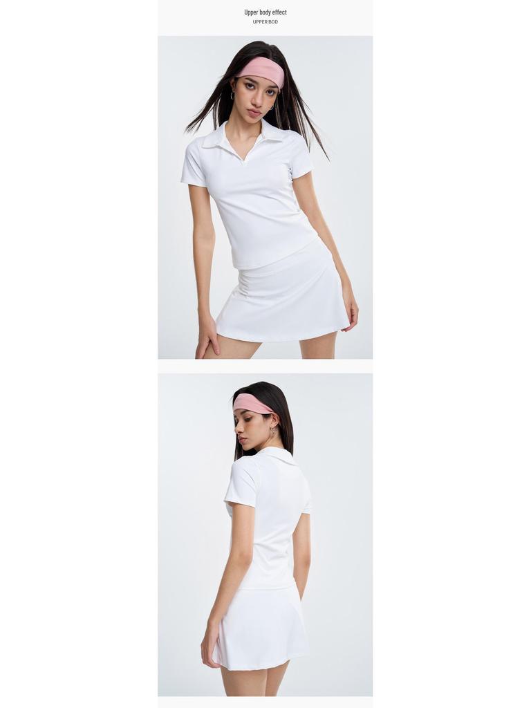 Polo de Tenis de Secado Rápido para Mujer para Deportes al Aire Libre y Yoga