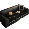 New Autumn And Winter Leather Sofa Cushion Light Luxury High-End Feeling Long Straight Row Fixed Non-Slip Sofa Seat Cushion Cover Cloth