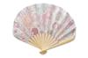 DDintex FLORET LONDON Small 2 X 21cm Liberty Print Shell-shaped Fan, Susanna, Pink, [Uses Fabric]