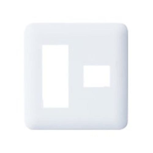 Panasonic Cosmo Series Wide 21 Simple Fireproof Outlet Plate for 3 + 1 White WTF7774W