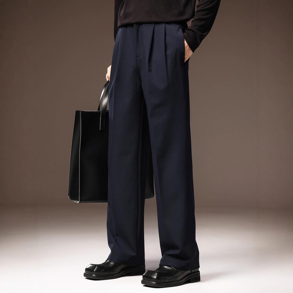 High-end Straight Casual Pants Spring and Autumn Drape Pants Men's Straight Pants Loose High-end Suit Pants Men's