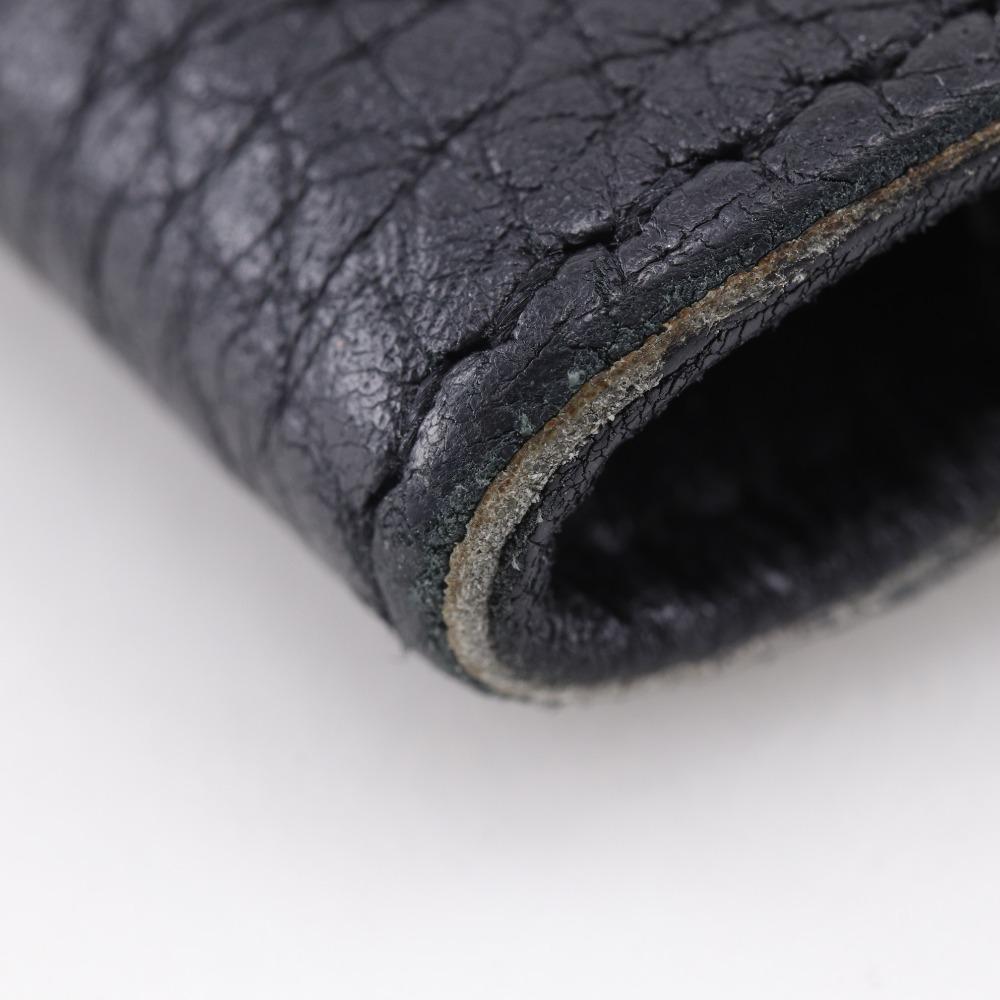 HERMES Dogon Long Purse black Taurillon Clemence unisex Used