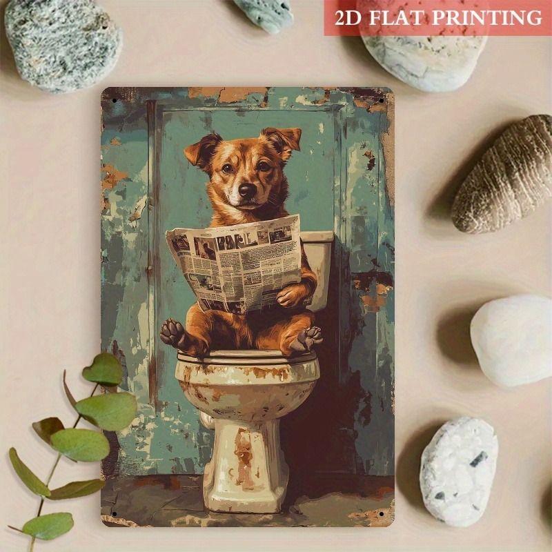 Old-Fashioned Animal Theme Metal Tin Sign for Kitchen Bar Coffee Shop Interior