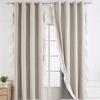 French Linen Blackout Curtain With Ruffles Bedroom Living Room Kitchen Window Door