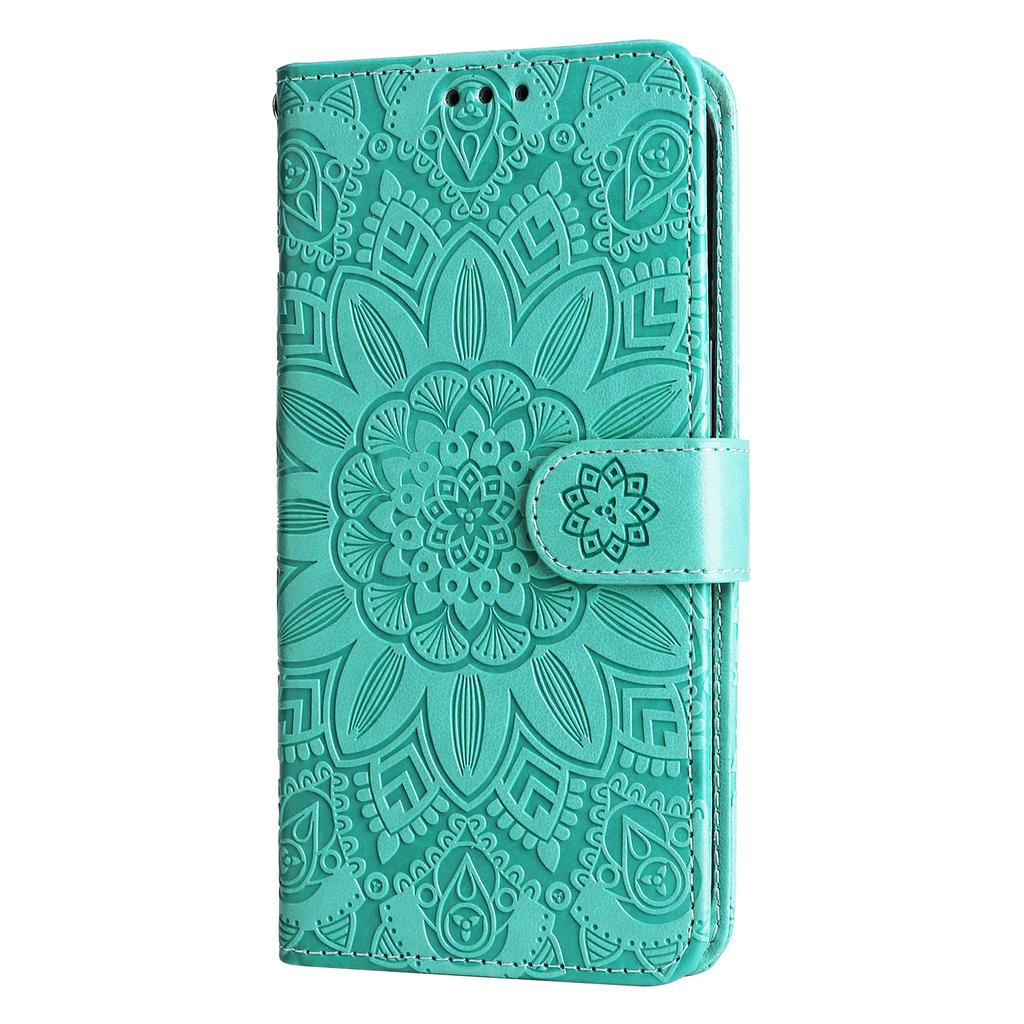 For Realme 12 4G/12+ 5G Wallet Case Sunflower Imprinted Leather Flip Phone Cover