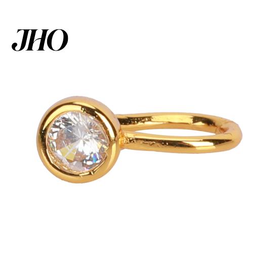Letter Nose Ring Piercing Clip Eye-catching U Shape Copper Cubic Zirconia Multi-style Shiny Ear Cuffs Stud for Daily Wear Women