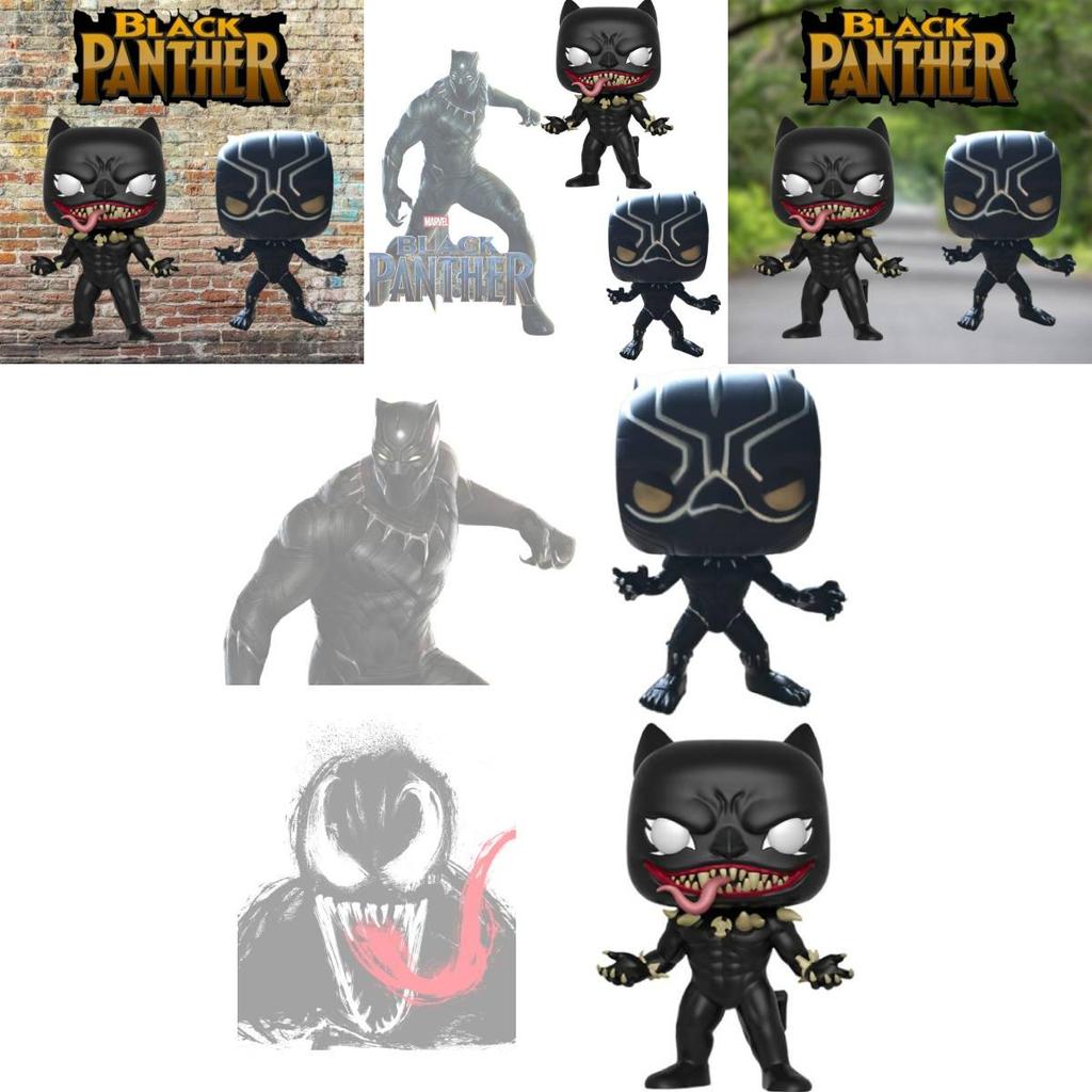 Pop Avengers Black Panther Venom Black Panther Classic Character Commemorative Action Figure Model Toy 10cm, Pvc Material
