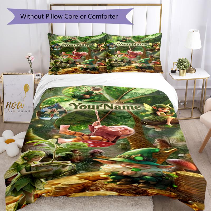 Illustrazioni Gotica Personalizza il tuo nome Set Biancheria da Letto Copripiumino Traspirante con Federe Decorazione per la Casa Regalo di Compleanno