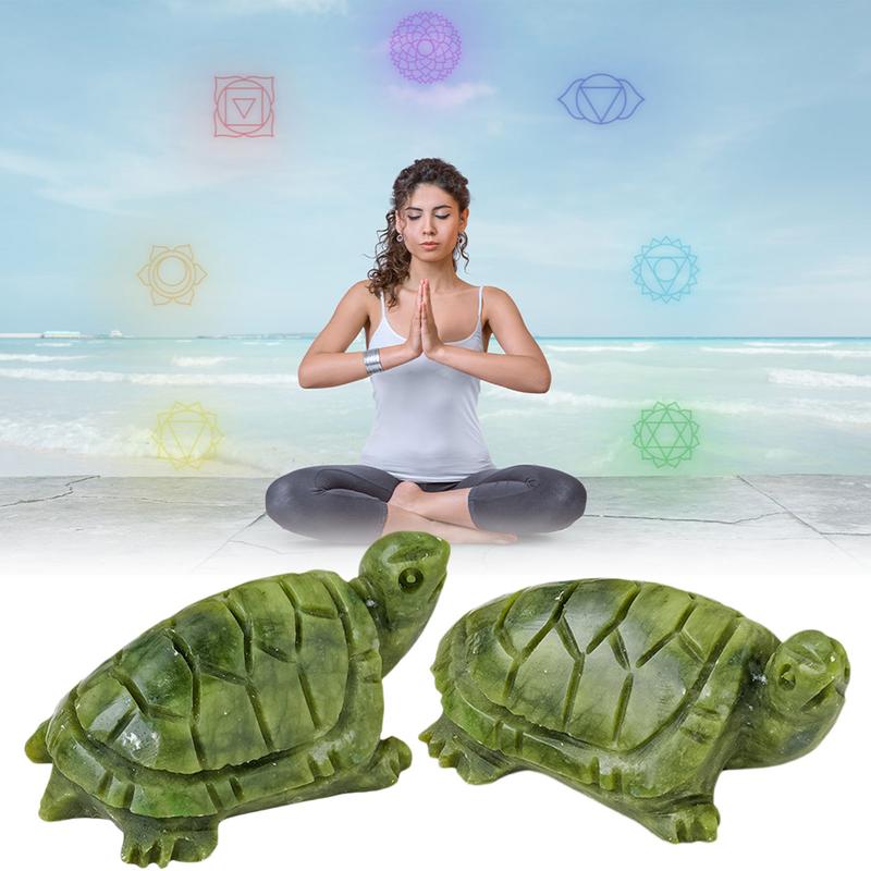 Jade Turtle Figurine Animal Sculpture Craft Home Statue Decor Desktop Figurine Ornament Craft Desktop Ornament For Living Room