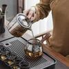 Thickened Glass Fair Cup Eagle Mouth Side Wood Handle Heat-resistant Kung Fu Tea Cup Household Teaware Transparent Teapot New