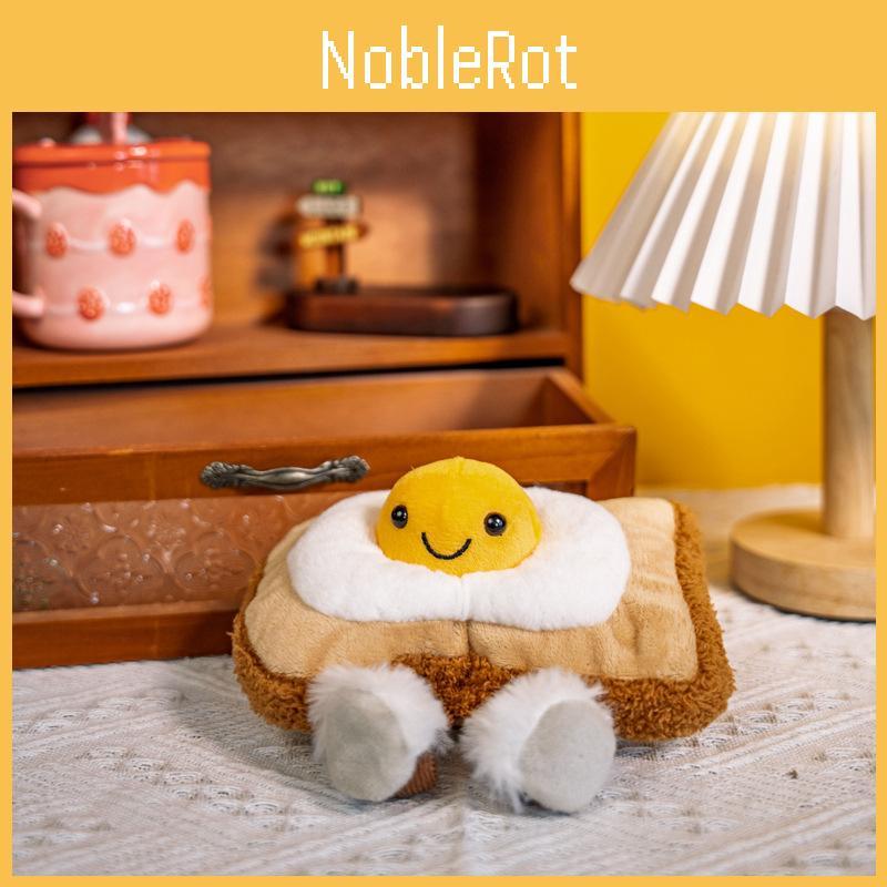 Toast Eggs Fried Plush Breakfast Toy With Face Girls Bedroom Decoration Gift