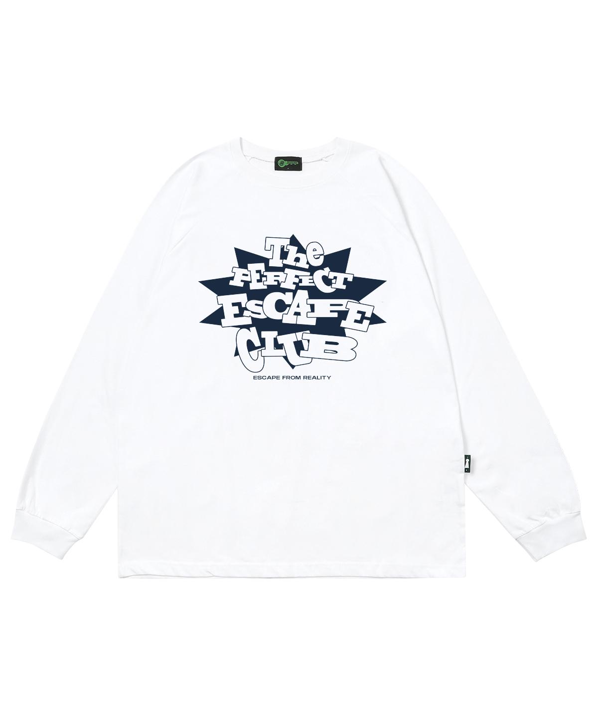 Escape From The Perfect Escape Club Print Long Sleeve White M