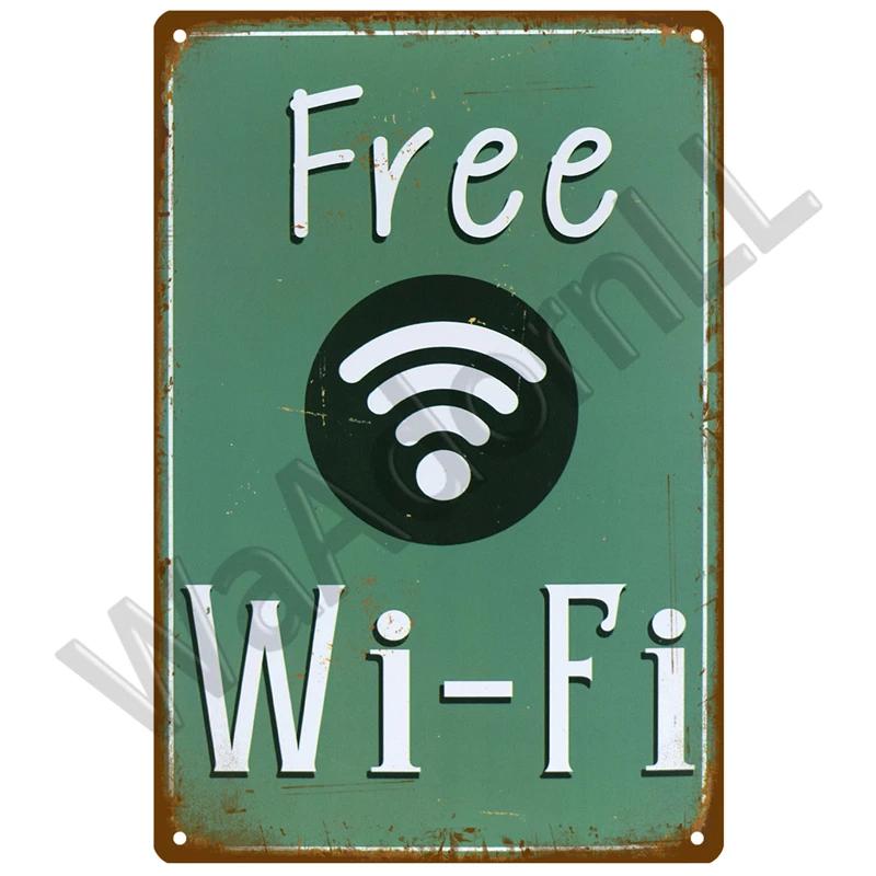 HD Tin Sign Funny Toilet Restroom Vintage Retro Metal Tin Sign Set for Bathroom Wall Decor
