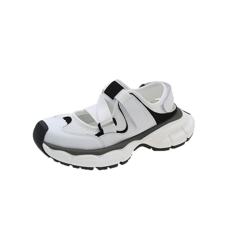 Fashion Women Summer Thick Bottom Casual Sandals Girls Student Outdoor Vintage Non-Slip Slides Jogging Sneaker Fashion Tennis Mesh Shoes