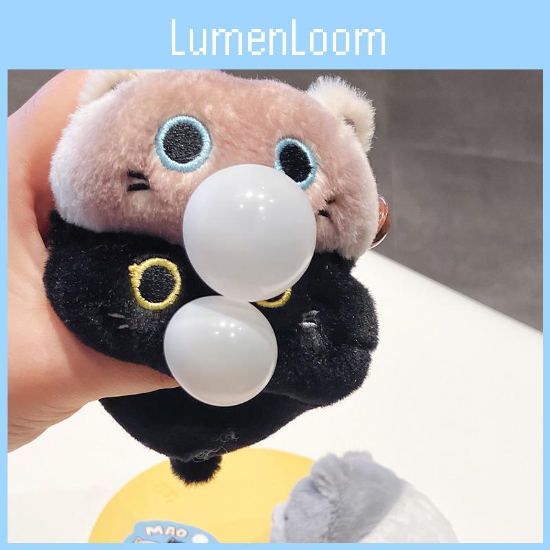 Adorable Plush Cat Fish Bubble Blowing Keychain Accessory Cute Doll Gift Perfect For Collectors