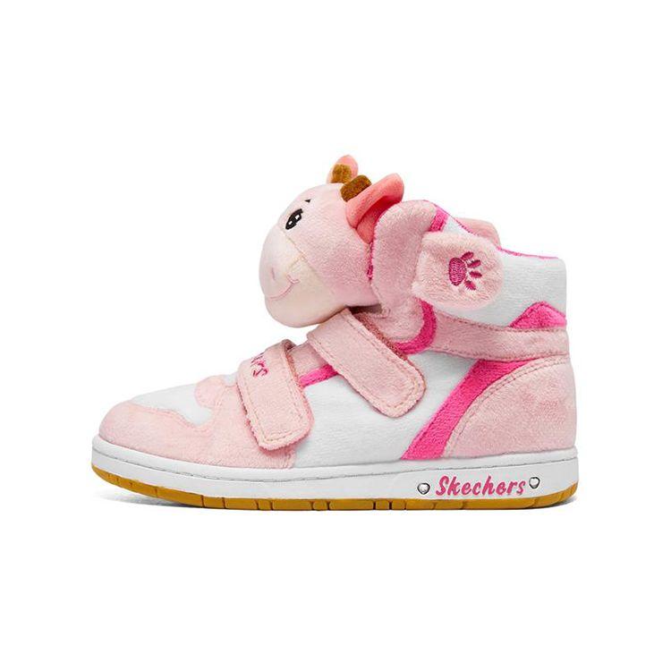 Skechers Sugarcanes Удобные Высокие Детские Кеды для Скейтбординга Детские кроссовки Белый Розовый 310997L-WLPK 30
