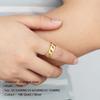 EManco Gold Color Stainless Steel Minimalist Hollow Chain Ring Gender-Neutral Daily Commute Office Jewelry for Effortless Eleg