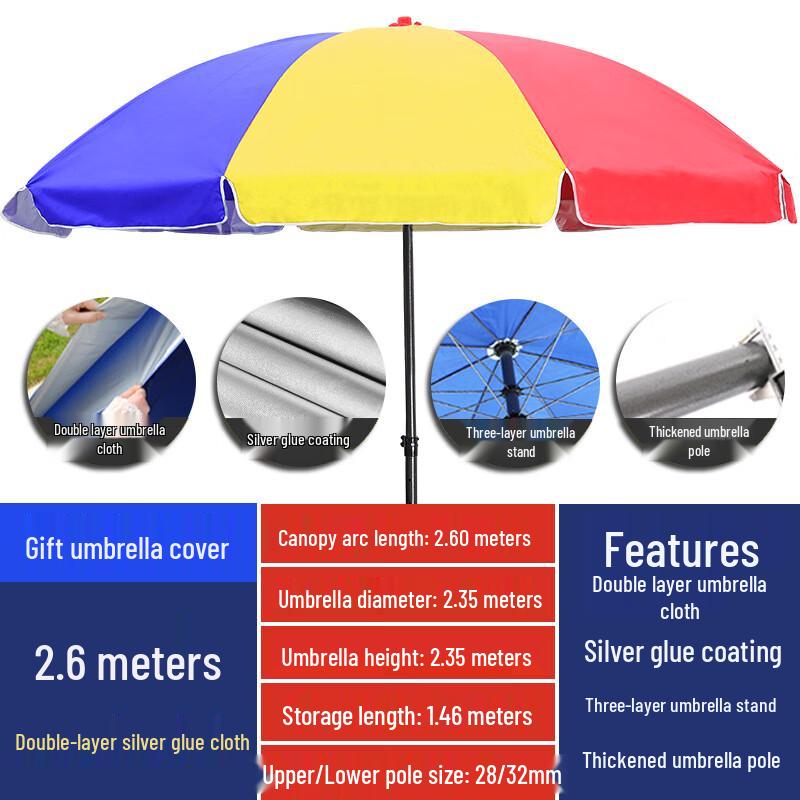 Yacheng Large Round Outdoor Patio Umbrella