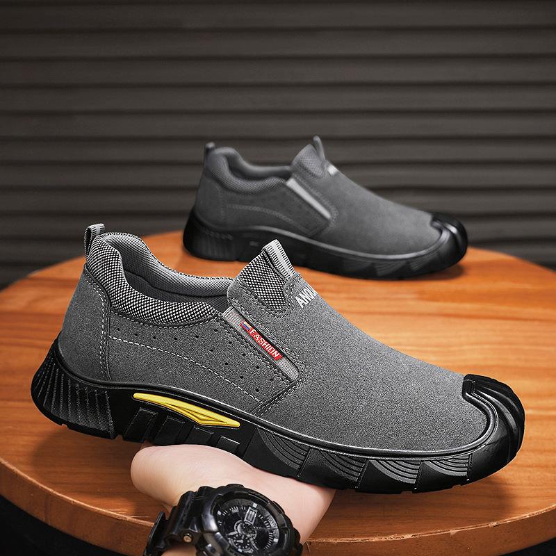 

Labor insurance men s shoes are breathable in summer 2025 new non-slip and wear-resistant work and leisure work site work sports trendy shoes 44 серый