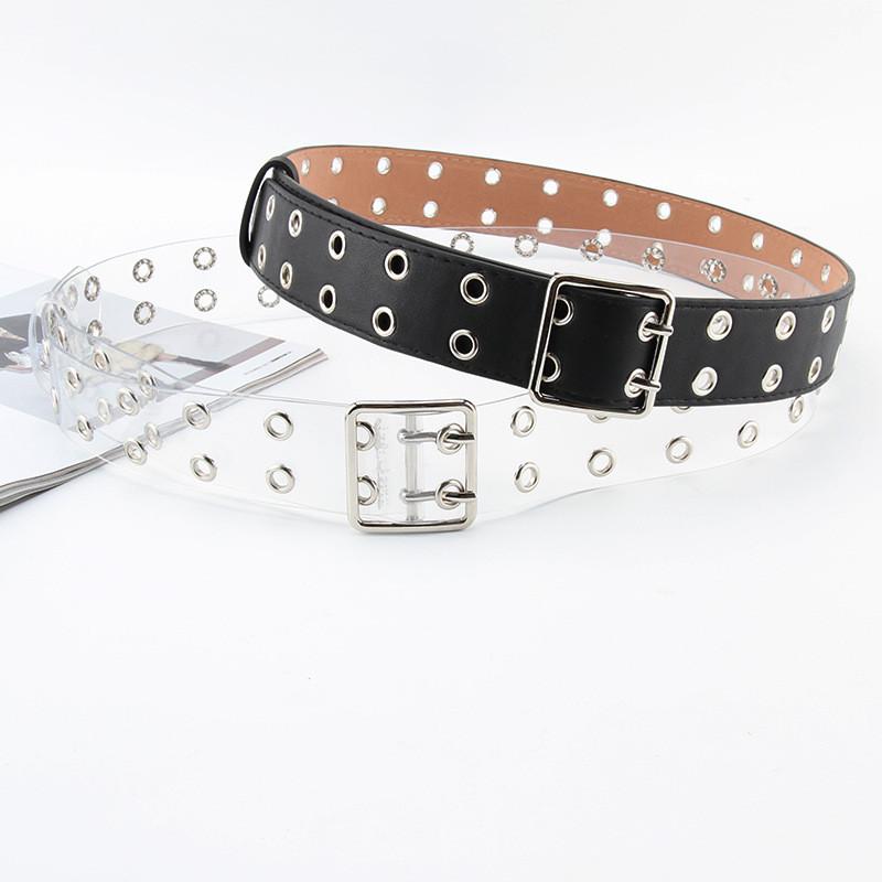 Fashion Double Breasted Design Women Waist Belt And Butterfly Metal Chain Decor